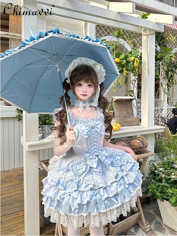 Blue Sweet Girl Doll Feel Cute Lolita Dress Spring Summer New Super Fairy High Waist Elegant Birthday Party Princess Dresses
Blue Sweet Girl Doll Feel Cute Lolita Dress Spring Summer New Super Fairy High Waist Elegant Birthday Party Princess Dresses
