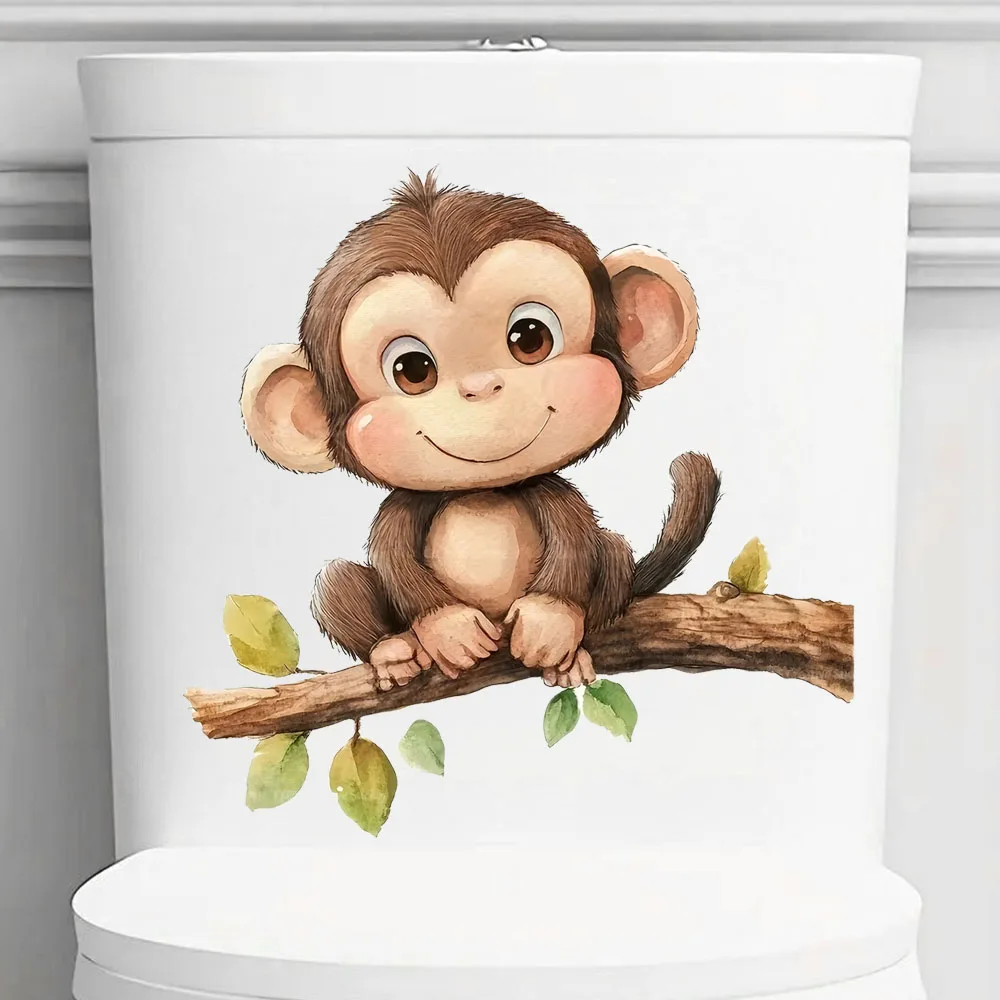 Adorable Cartoon Monkey on Branch Heat Transfer Vinyl Stickers Waterproof Vinyl Material, Ideal for Toilet, Wall Decor
Adorable Cartoon Monkey on Branch Heat Transfer Vinyl Stickers Waterproof Vinyl Material, Ideal for Toilet, Wall Decor