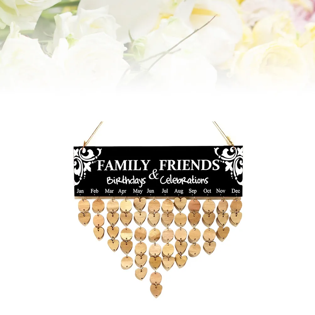 102Pcs Wooden Birthday Reminder Calendar Plaque DIY Wall Hanging with Heart Round Discs Iron Wire Accessories for Anniversary
102Pcs Wooden Birthday Reminder Calendar Plaque DIY Wall Hanging with Heart Round Discs Iron Wire Accessories for Anniversary