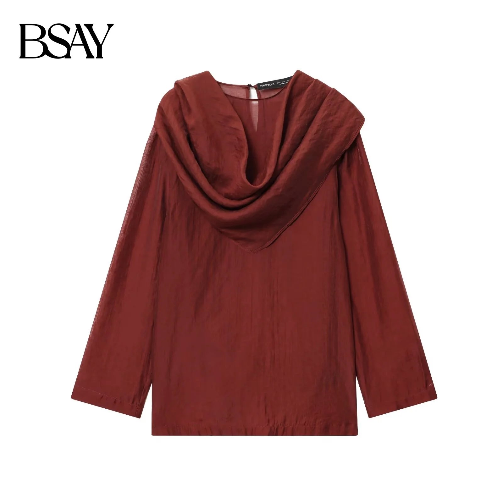 BSAY Autumn New Collection 2025 Women's Lazy Style Straight Hem Round Neck Long Sleeve Hanging Scarf Decorative Shirt
BSAY Autumn New Collection 2025 Women's Lazy Style Straight Hem Round Neck Long Sleeve Hanging Scarf Decorative Shirt