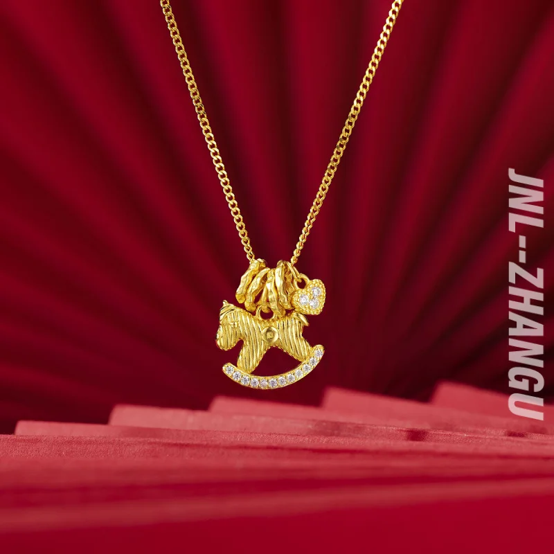 S925Sterling Silver Gold-Plated Cartoon Heart Rocking Horse Necklace New Fashion Niche Design Rocking Horse Pendant Choker Chain
S925Sterling Silver Gold-Plated Cartoon Heart Rocking Horse Necklace New Fashion Niche Design Rocking Horse Pendant Choker Chain