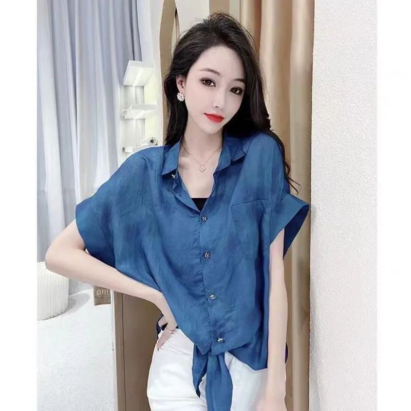 Fashion V-Neck Spliced Pockets Bandage Batwing Sleeve Shirt Women's Clothing 2023 Summer New Oversized Casual Tops Sweet Blouse
Fashion V-Neck Spliced Pockets Bandage Batwing Sleeve Shirt Women's Clothing 2023 Summer New Oversized Casual Tops Sweet Blouse