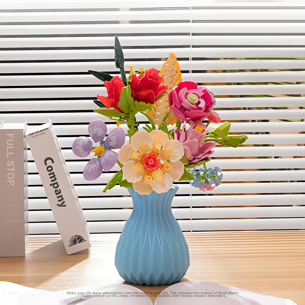 691pcs Vase color is random bouquets potted plants creative desktop decorations birthday gifts building blocks flower toys
691pcs Vase color is random bouquets potted plants creative desktop decorations birthday gifts building blocks flower toys