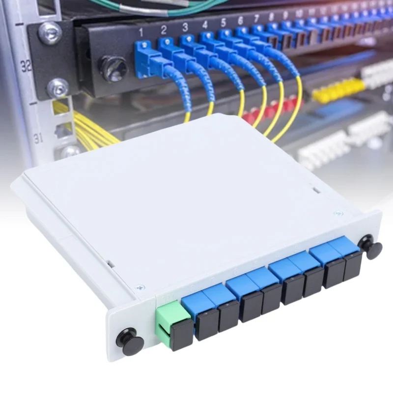 1x8 PLC Fiber Optic Splitter SC UPC Connector Plug In Optical Splitter For Home Wiring Engineering Projects
1x8 PLC Fiber Optic Splitter SC UPC Connector Plug In Optical Splitter For Home Wiring Engineering Projects