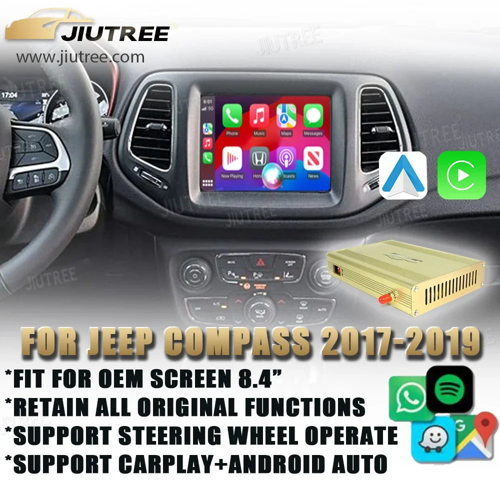 Linux System For Jeep Compass 2017-2019 Decoder box Wireless CarPlay Android Auto Stereo Upgrade Oem screen Retrofit
Linux System For Jeep Compass 2017-2019 Decoder box Wireless CarPlay Android Auto Stereo Upgrade Oem screen Retrofit