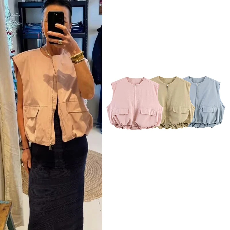 Vests Jackets Women's Spring 2026 New Blouse Fashion Loose Elegant Women's Big Pocket Jackets Spring Street Youth Holiday Coats
Vests Jackets Women's Spring 2026 New Blouse Fashion Loose Elegant Women's Big Pocket Jackets Spring Street Youth Holiday Coats