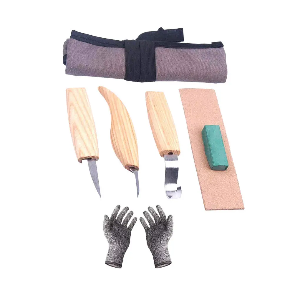 6pcs Wood Carving Tool Set Hard Chromium-Vanadium Steel Blades Ergonomic Oak Handle Anti-Cut Gloves Woodworking Chisels Kit For
6pcs Wood Carving Tool Set Hard Chromium-Vanadium Steel Blades Ergonomic Oak Handle Anti-Cut Gloves Woodworking Chisels Kit For