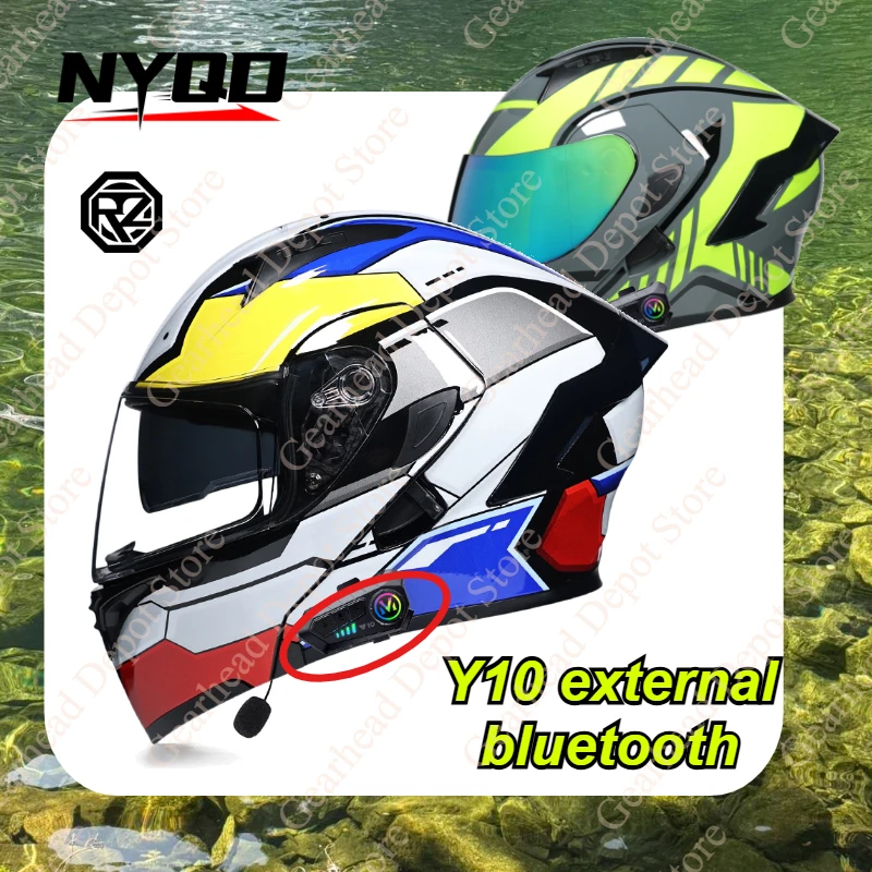 ORZ Bluetooth Motorcycle Helmet Double Lens Motocross Full Face Helmet DOT Approved Moto Cascos Motociclistas Capacete
ORZ Bluetooth Motorcycle Helmet Double Lens Motocross Full Face Helmet DOT Approved Moto Cascos Motociclistas Capacete