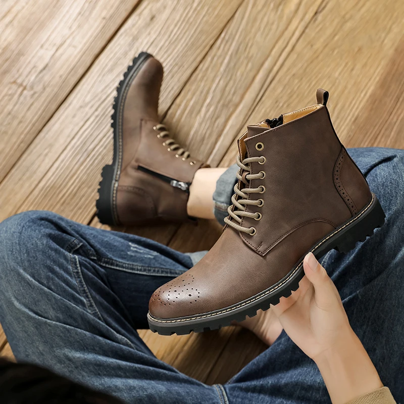 Casual men's boots Classic retro versatile style Daily Business Office Formal Party Outdoor plus size adult street shoes 38-46
Casual men's boots Classic retro versatile style Daily Business Office Formal Party Outdoor plus size adult street shoes 38-46