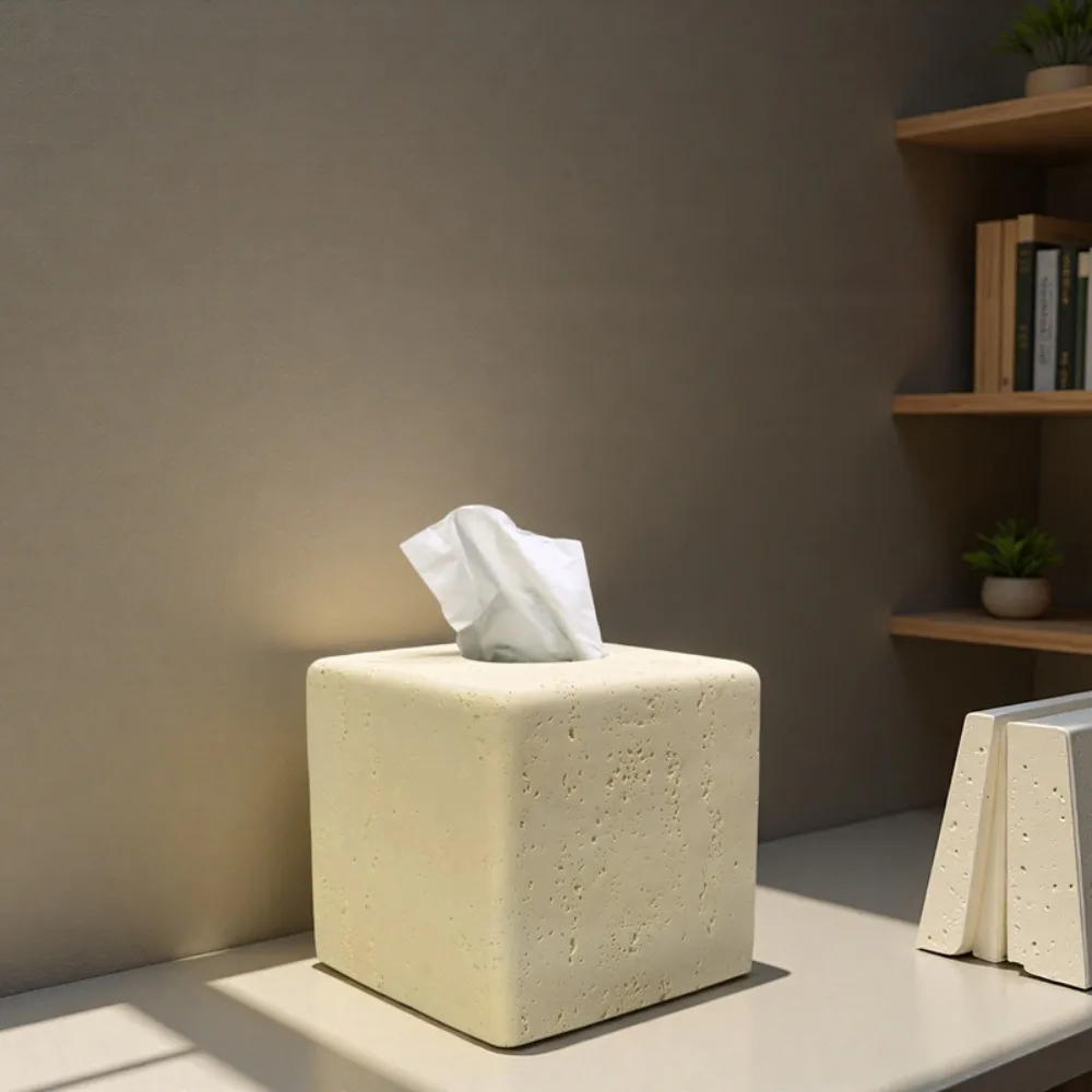 Resin Travertine Tissue Box Creative Desktop Storage Art Living Room Paper Box Home Decoration Accessories Removable Tissue Box
Resin Travertine Tissue Box Creative Desktop Storage Art Living Room Paper Box Home Decoration Accessories Removable Tissue Box