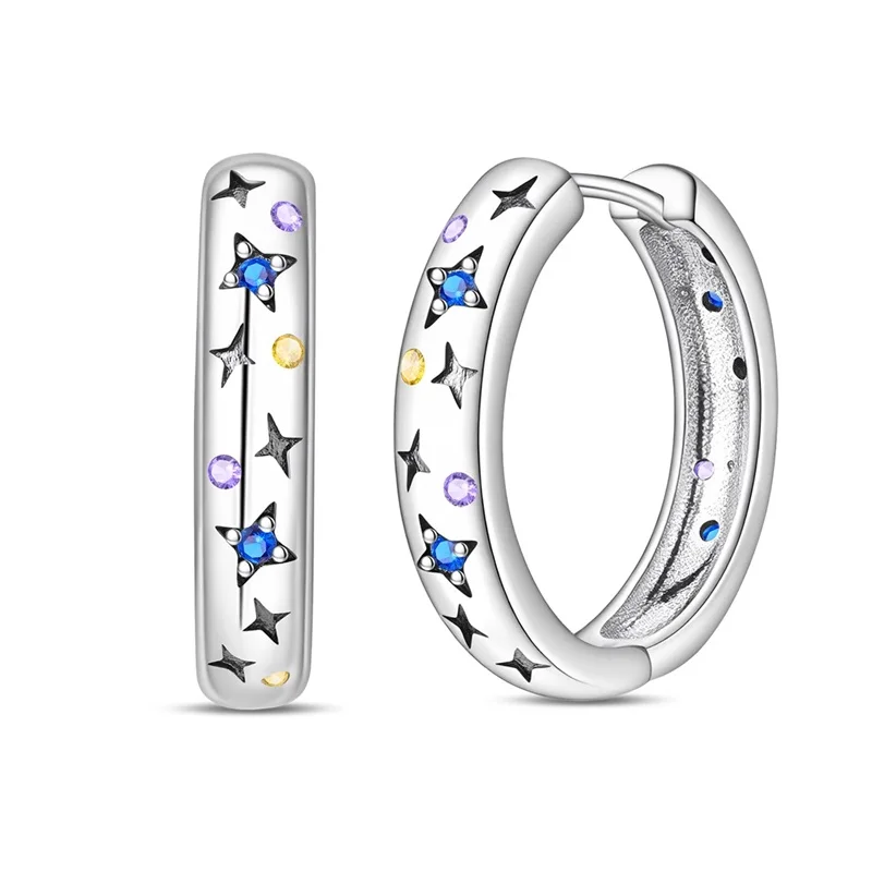New 925 Sterling Silver Starlight Hoop Earrings Sparkling CZ Zircon Earrings For Women Fine Birthday Anniversary Jewelry Gifts
New 925 Sterling Silver Starlight Hoop Earrings Sparkling CZ Zircon Earrings For Women Fine Birthday Anniversary Jewelry Gifts