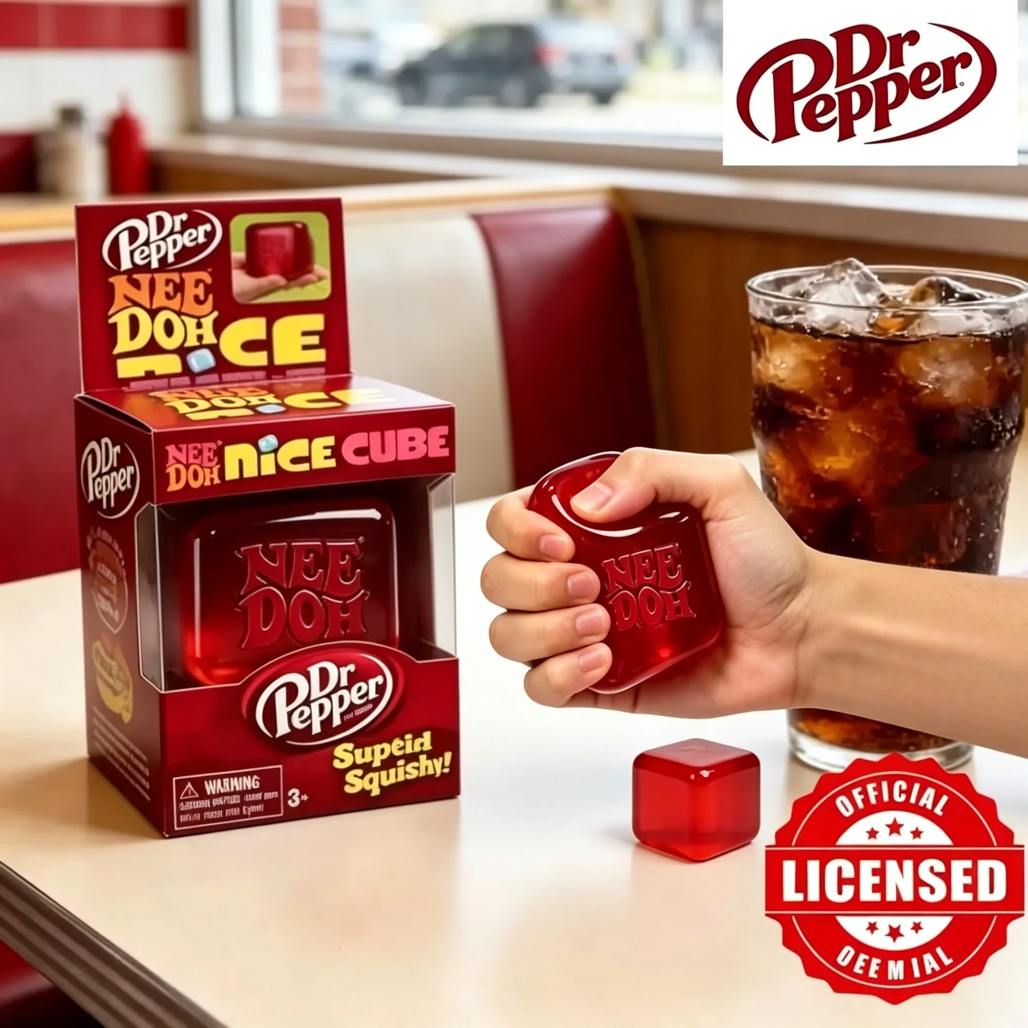 Dr Pepper x NeeDoh Nice Cube Squishy Soft Squeeze Fidget Cube Stress Relief Anxiety Relief Sensory Toy for Kids and Adults
Dr Pepper x NeeDoh Nice Cube Squishy Soft Squeeze Fidget Cube Stress Relief Anxiety Relief Sensory Toy for Kids and Adults