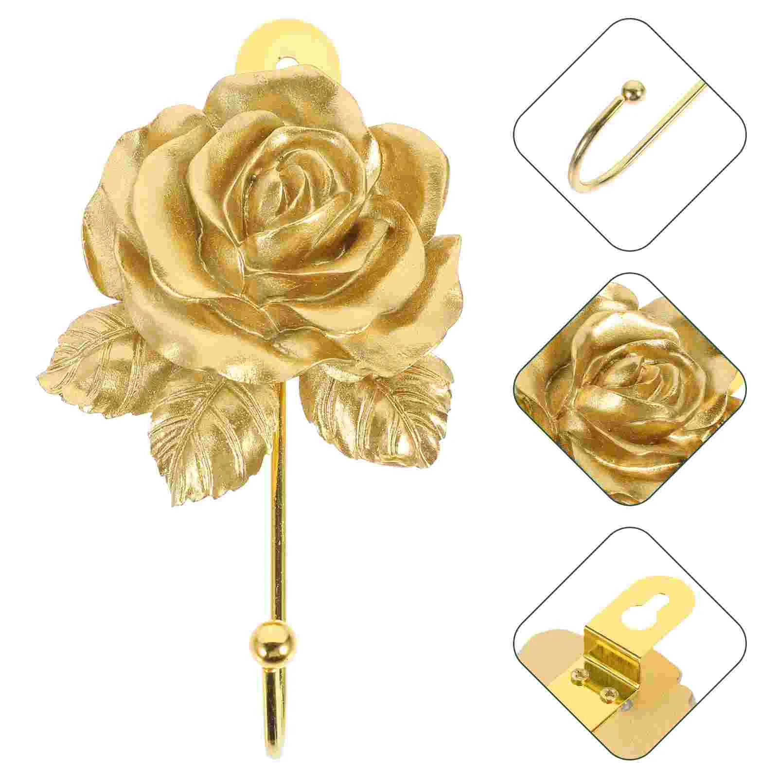 3 Pcs Rose Hooks Heavy Duty Wall Mounted Coat Hangers Golden Resin Strong Clothing Rack for Bedroom Bathroom Kitchen Storage
3 Pcs Rose Hooks Heavy Duty Wall Mounted Coat Hangers Golden Resin Strong Clothing Rack for Bedroom Bathroom Kitchen Storage