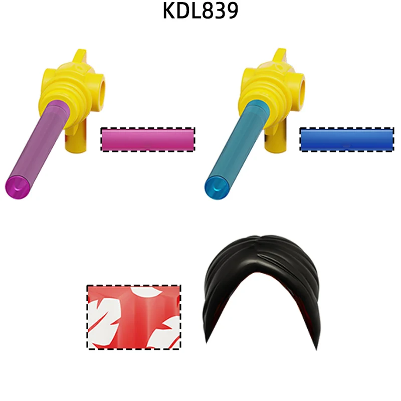 KDL839 Оружие Брюки Запчасти для волос Фигурки Палочка Модель Блоки MOC Набор кирпичей Подарки Игрушки
KDL839 Оружие Брюки Запчасти для волос Фигурки Палочка Модель Блоки MOC Набор кирпичей Подарки Игрушки