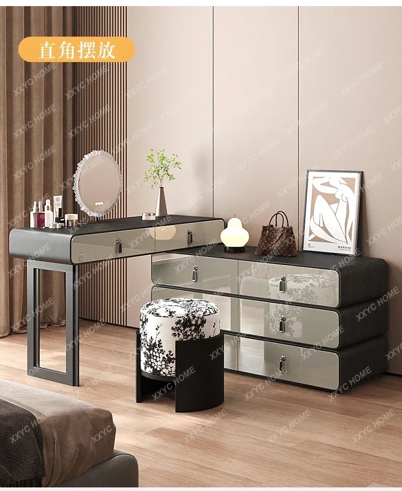 HMJ minimalist dresser chest cabinet integrated new modern light luxury high-end solid wood makeup table
HMJ minimalist dresser chest cabinet integrated new modern light luxury high-end solid wood makeup table