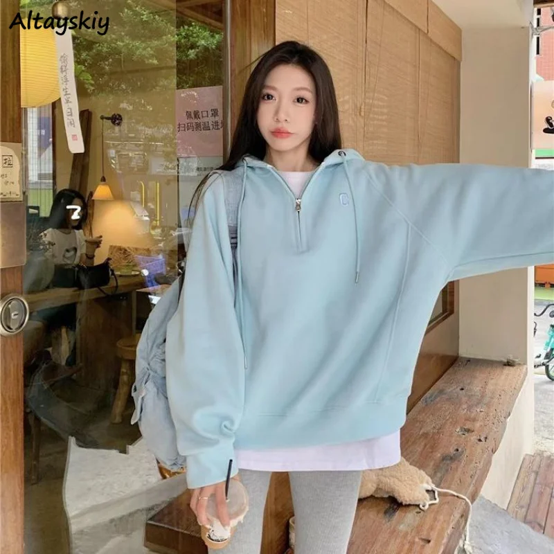 Hoodies Women Autumn Letter Embroidery Loose Leisure Korean Fashion All-match Simple Daily Elegant Femme Harajuku Chic Students
Hoodies Women Autumn Letter Embroidery Loose Leisure Korean Fashion All-match Simple Daily Elegant Femme Harajuku Chic Students