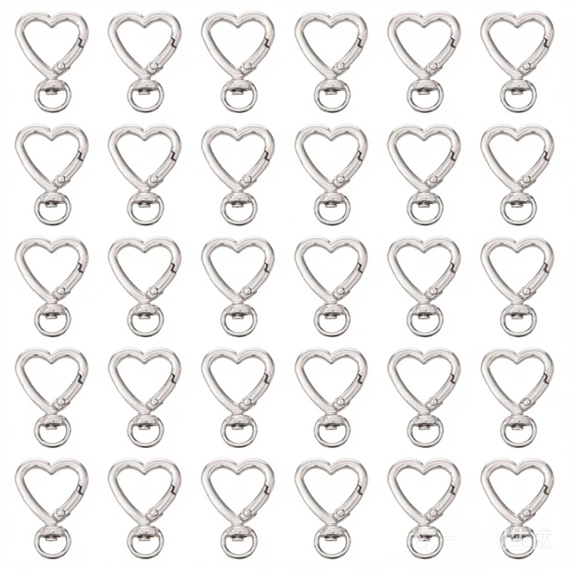 Noter Economical 30Pcs Per Pack Silver Color Spring Ring Keychain Clasp DIY Jewelry Findings Heart Round Shape Key Ring Charm
Noter Economical 30Pcs Per Pack Silver Color Spring Ring Keychain Clasp DIY Jewelry Findings Heart Round Shape Key Ring Charm