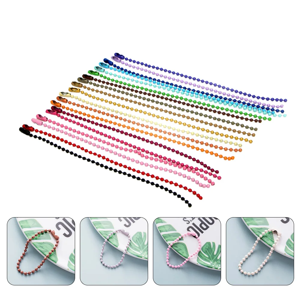 200pcs Iron Bead Chain Jewelry Colorful Metal Chains Keychain Making DIY Accessories Decorative Ball Chain for Party for Women
200pcs Iron Bead Chain Jewelry Colorful Metal Chains Keychain Making DIY Accessories Decorative Ball Chain for Party for Women