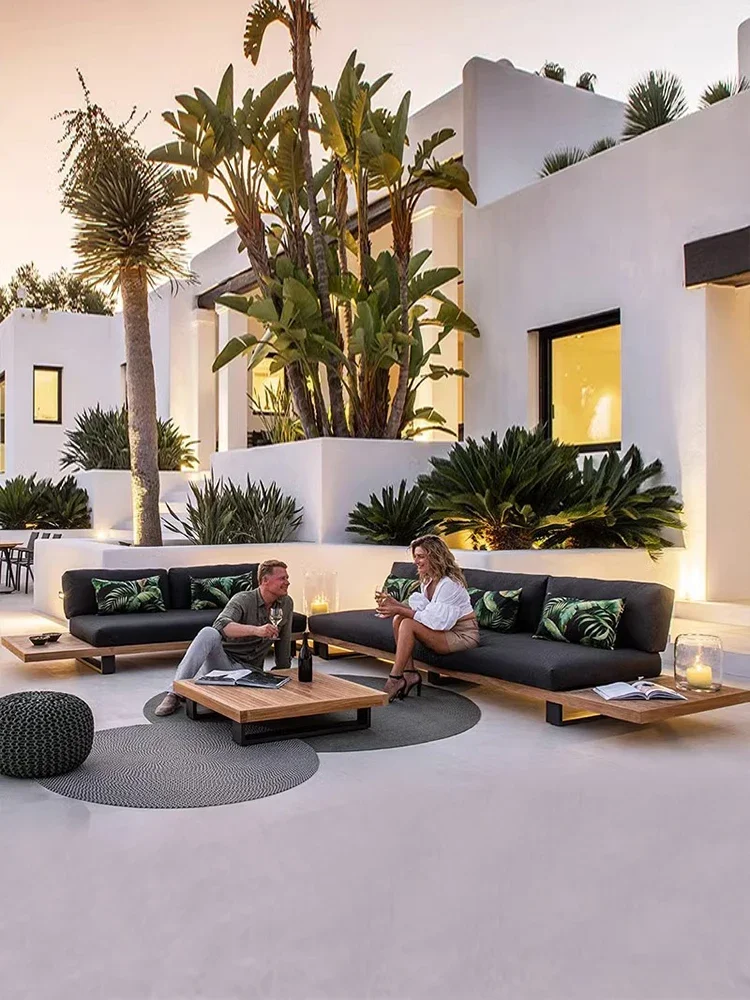 Sofa, courtyard, rain and sun protection, garden, leisure villa, outdoor solid wood coffee table furniture
Sofa, courtyard, rain and sun protection, garden, leisure villa, outdoor solid wood coffee table furniture