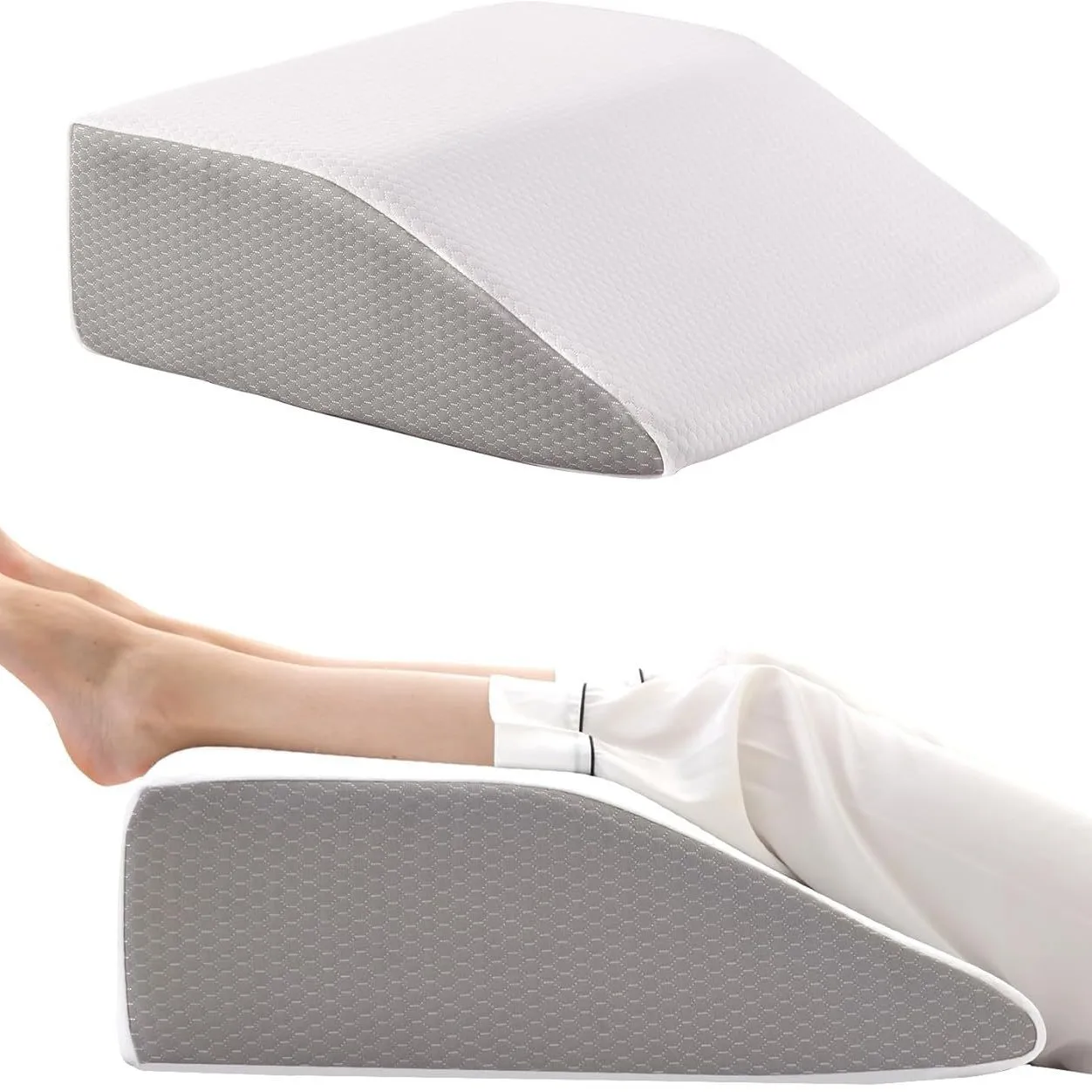 Leg Pillow, 8inch Leg Elevating Pillow for Legs,Rest, Sleeping,Leg Wedge Pillow for Side Sleeping, Memory Foam Leg Wedge Pillow
Leg Pillow, 8inch Leg Elevating Pillow for Legs,Rest, Sleeping,Leg Wedge Pillow for Side Sleeping, Memory Foam Leg Wedge Pillow