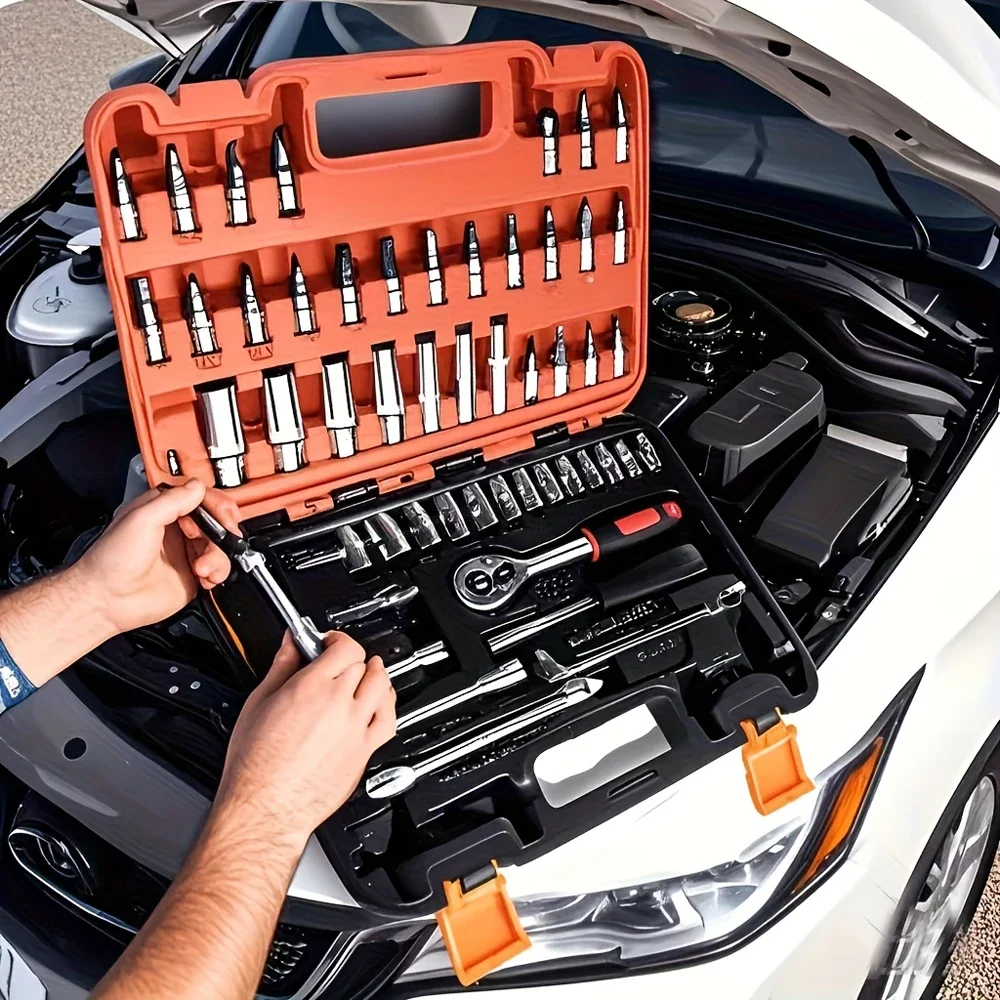 Инструмент для трубных ключей 46/53 шт., набор ключей с храповым механизмом 1/4, ремонтный мастер-набор для ремонта автомобилей, ковка из легированной стали Cr-V, ремонт оборудования
Инструмент для трубных ключей 46/53 шт., набор ключей с храповым механизмом 1/4, ремонтный мастер-набор для ремонта автомобилей, ковка из легированной стали Cr-V, ремонт оборудования