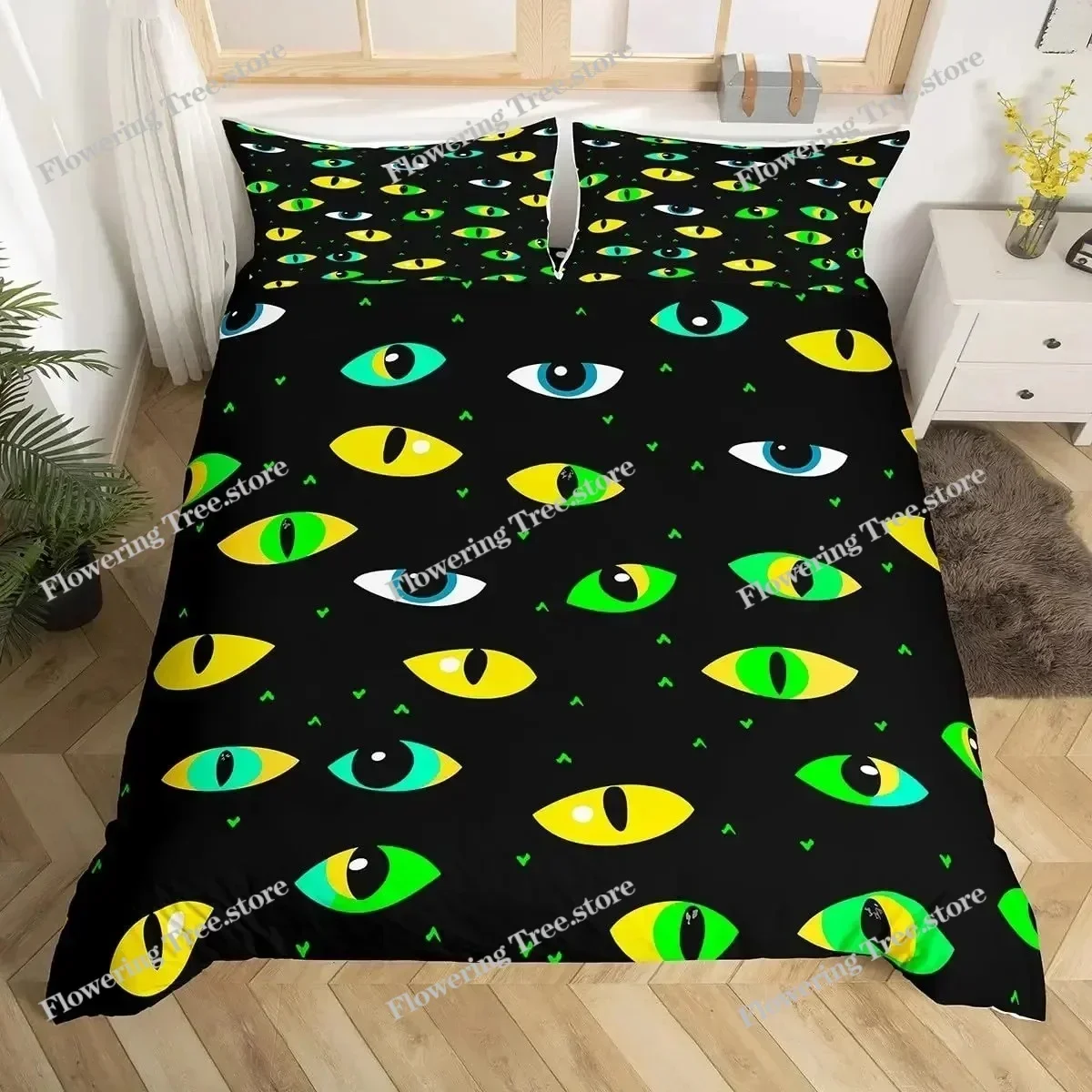 Eyes Comforter Cover Bohemian Hippie Water-Drop Duvet Cover Boho Eyes Nazar Amulet Bedding Set Mysterious Blue Eyes Quilt Cover0
Eyes Comforter Cover Bohemian Hippie Water-Drop Duvet Cover Boho Eyes Nazar Amulet Bedding Set Mysterious Blue Eyes Quilt Cover0