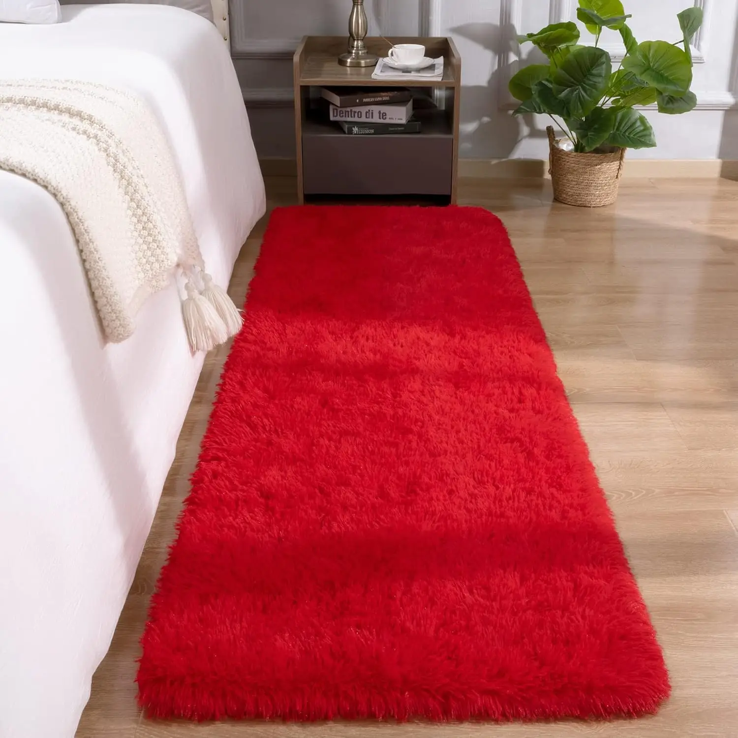 Fluffy Red Runner Rug 2x6 ft - Soft Shaggy Rugs for Bedroom, Living Room, Non-Slip Washable Carpet
Fluffy Red Runner Rug 2x6 ft - Soft Shaggy Rugs for Bedroom, Living Room, Non-Slip Washable Carpet