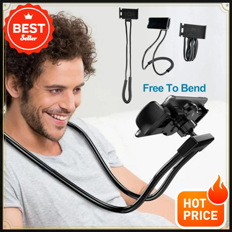 Neck Phone Holder, Flexible Hanging Lazy Bracket for Bed, Hands-Free Cellphone Stand with Comfortable Pad for Travel Home Office
Neck Phone Holder, Flexible Hanging Lazy Bracket for Bed, Hands-Free Cellphone Stand with Comfortable Pad for Travel Home Office