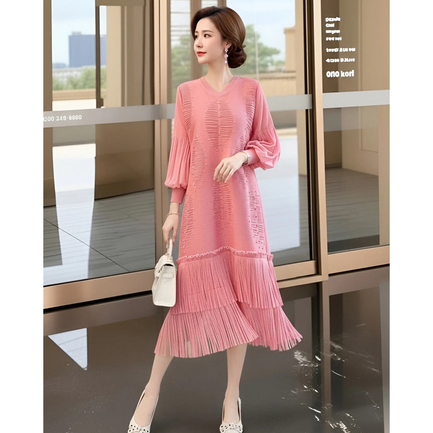 Miyake Style Seaside Resort Style Tassel Skirt High-end Pleated Purple Dress Summer Spring Skirt Plus Size Women's Clothing
Miyake Style Seaside Resort Style Tassel Skirt High-end Pleated Purple Dress Summer Spring Skirt Plus Size Women's Clothing