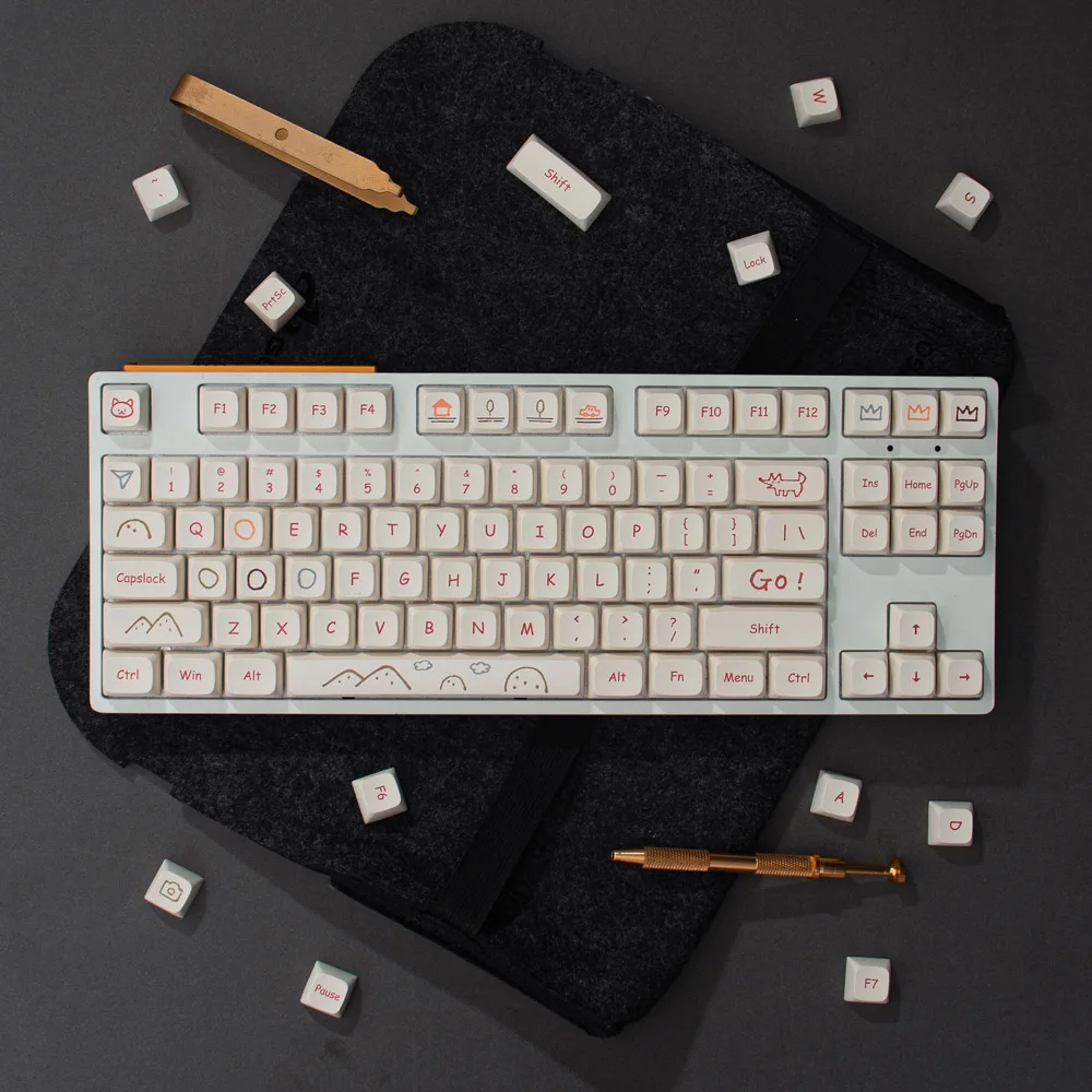 129keys PBT Key caps XDA Profile Personalized Keycap White Graffiti Sublimation for K500-B61 60%/75% Mechanical Keyboard Keycaps
129keys PBT Key caps XDA Profile Personalized Keycap White Graffiti Sublimation for K500-B61 60%/75% Mechanical Keyboard Keycaps
