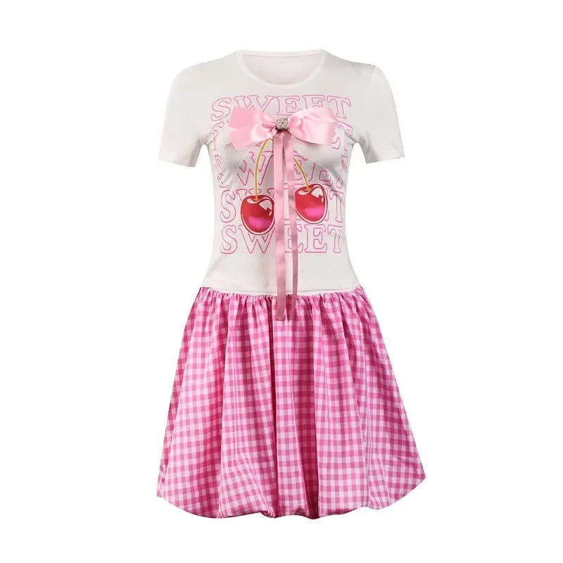 Женский комплект Sweet Bow, комплект из 2 предметов, футболки с круглым вырезом и принтом + мини-юбки с пузырьками, костюмы 2024, костюм для летних каникул, пляжной вечеринки
Женский комплект Sweet Bow, комплект из 2 предметов, футболки с круглым вырезом и принтом + мини-юбки с пузырьками, костюмы 2024, костюм для летних каникул, пляжной вечеринки
