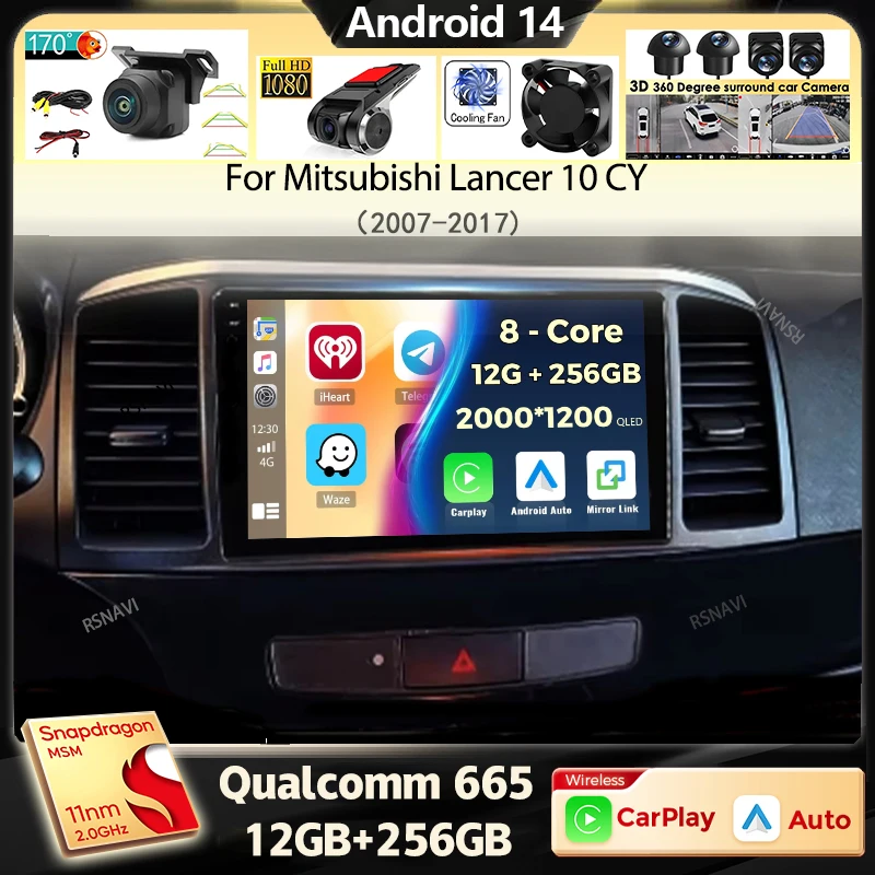 Android 14 Carplay Car Radio For Mitsubishi Lancer 10 CY 2007 2008 - 2017 Navigation GPS Multimedia Player wifi+4G video BT 2DIN
Android 14 Carplay Car Radio For Mitsubishi Lancer 10 CY 2007 2008 - 2017 Navigation GPS Multimedia Player wifi+4G video BT 2DIN