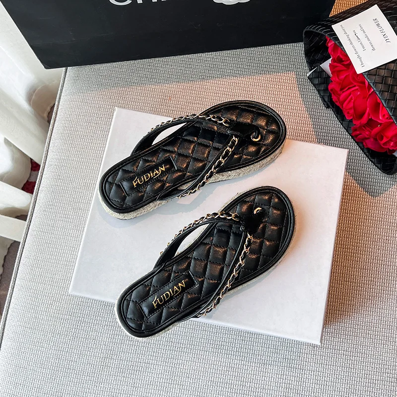 Pinch Toe Chain Women Shoes Summer Slingback Flats Girls Thick Bottom Slippers Dress Beach Sandals Zapatos Mujer
Pinch Toe Chain Women Shoes Summer Slingback Flats Girls Thick Bottom Slippers Dress Beach Sandals Zapatos Mujer