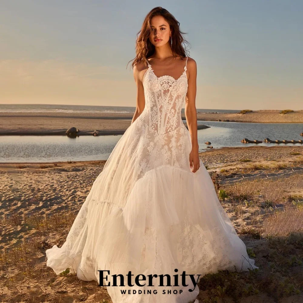 Customized A Line V-neck Wedding Dress Zipper Lace-up Charming Lace Applique Spaghetti Strap Bridal Gown Vestidos De Novia
Customized A Line V-neck Wedding Dress Zipper Lace-up Charming Lace Applique Spaghetti Strap Bridal Gown Vestidos De Novia