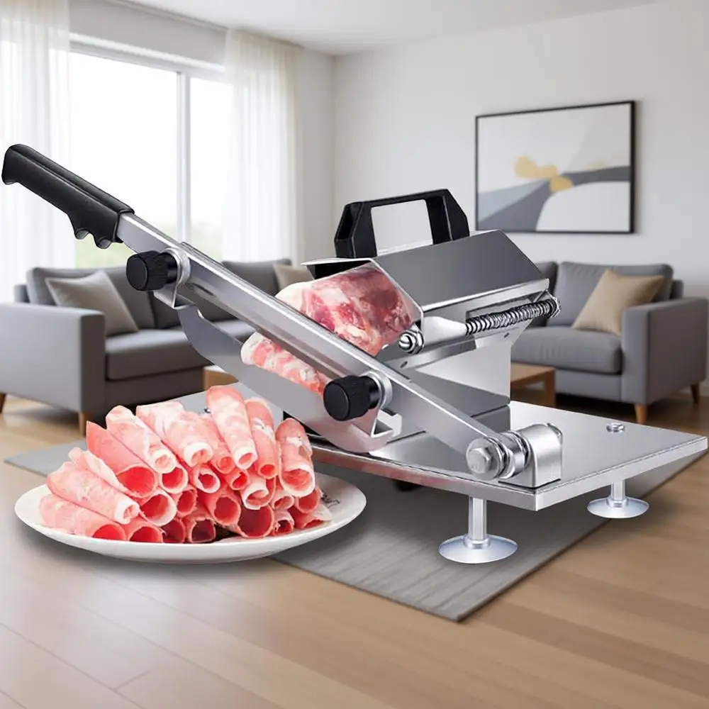 Manual Stainless Steel Meat Slicer, Mutton Roll or Hot Pot Food Slicer for Home Cooking and BBQ
Manual Stainless Steel Meat Slicer, Mutton Roll or Hot Pot Food Slicer for Home Cooking and BBQ