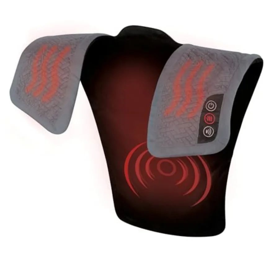 Vibration Heated Shoulder Massager Wrap Comfort Pro Elite Soft Fabric Tension Relief 2 Speeds and Styles Long NMS-450H
Vibration Heated Shoulder Massager Wrap Comfort Pro Elite Soft Fabric Tension Relief 2 Speeds and Styles Long NMS-450H