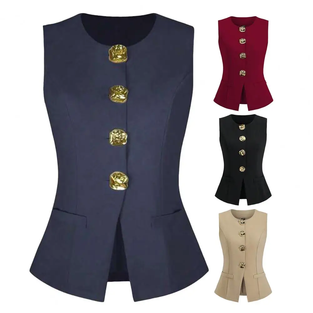 Свободный женский жилет, новый стиль 2025, британский стиль, с круглым вырезом, универсальный топ с застежкой на талии, верхняя одежда из полиэфирного волокна, рабочий жилет, топ
Свободный женский жилет, новый стиль 2025, британский стиль, с круглым вырезом, универсальный топ с застежкой на талии, верхняя одежда из полиэфирного волокна, рабочий жилет, топ