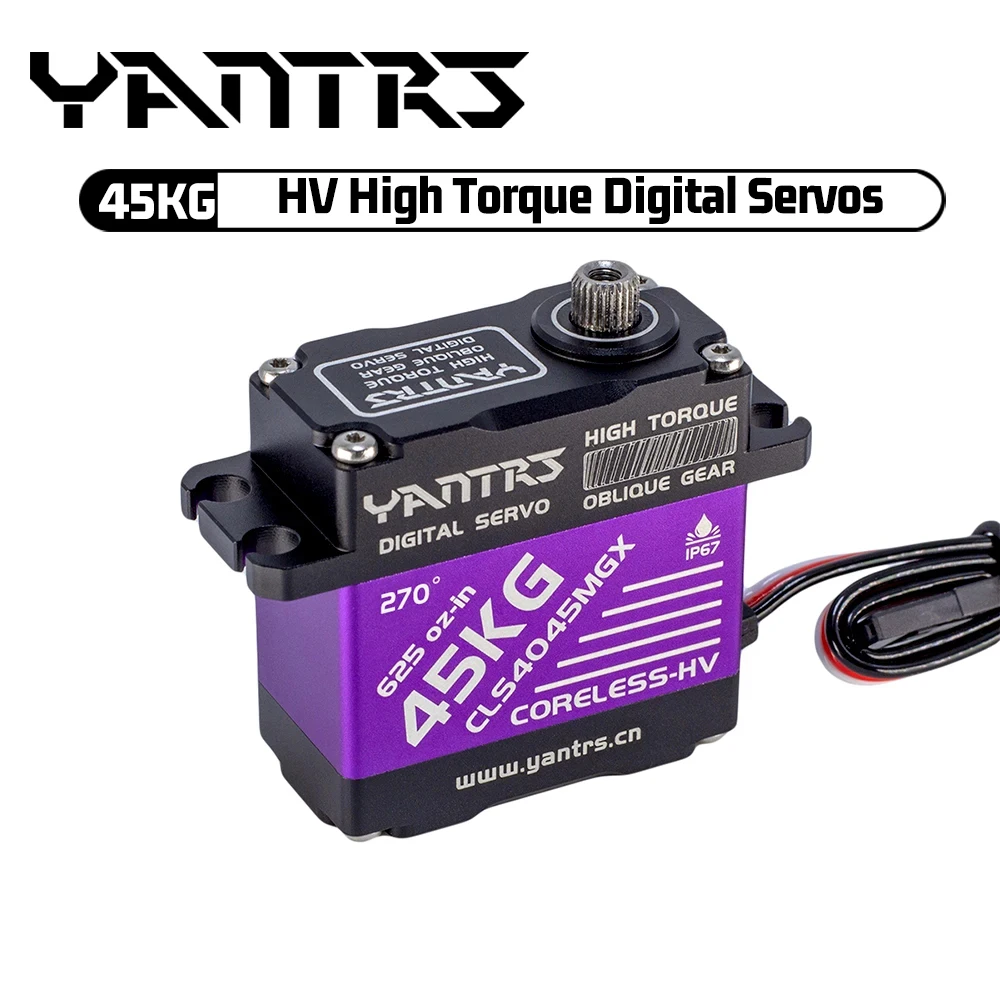 YANTRS 45KG 8.4V HV High Torque Waterproof Coreless Digital Servos for 1/10 1/8 RC Model Car Crawler Buggy Accessories
YANTRS 45KG 8.4V HV High Torque Waterproof Coreless Digital Servos for 1/10 1/8 RC Model Car Crawler Buggy Accessories
