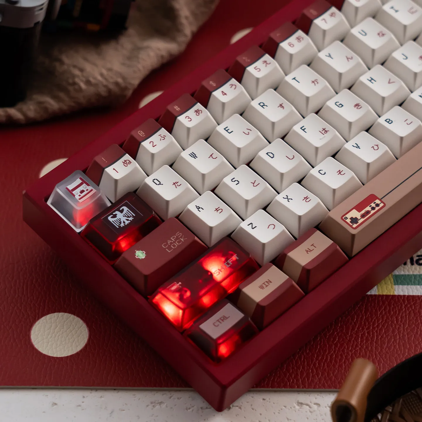 TapTempo Red White Machine Game Keycaps Cherry Profile Dye-Sub PBT Keycaps Retro Japanese Keycaps For MX Mechanical Keyboard
TapTempo Red White Machine Game Keycaps Cherry Profile Dye-Sub PBT Keycaps Retro Japanese Keycaps For MX Mechanical Keyboard
