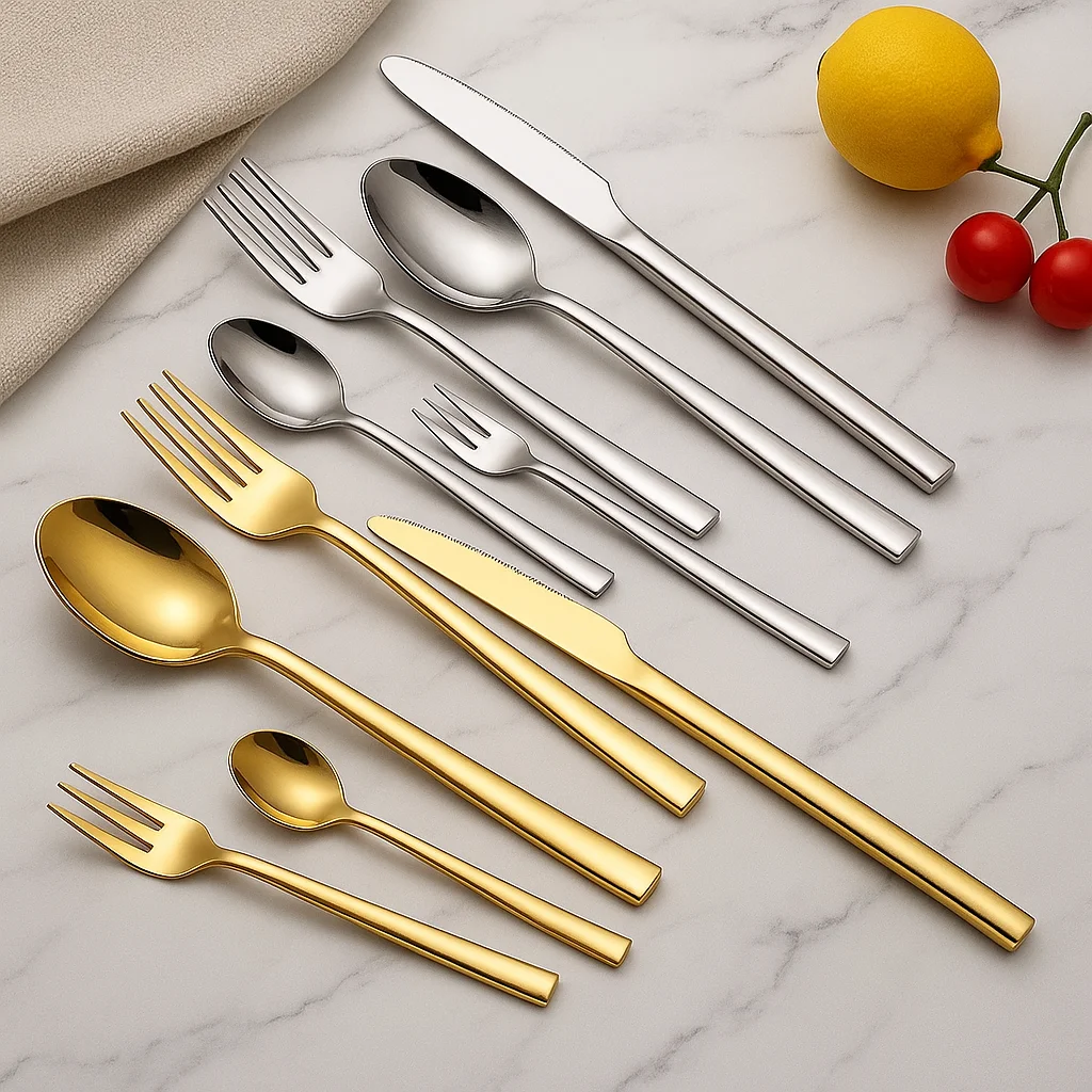 30pc Dinnerwear Sets Luxury Tableware Stainless steels Tableware set Steak Knife Fork Spoon Cutlery Set Kitchen Household
30pc Dinnerwear Sets Luxury Tableware Stainless steels Tableware set Steak Knife Fork Spoon Cutlery Set Kitchen Household