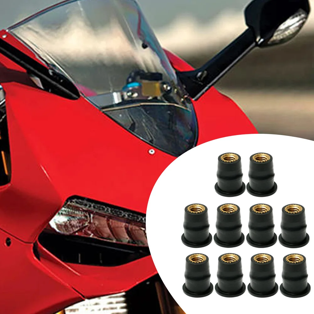 10pcs M5/M6 Rubber Well Nuts Motorcycle Windscreen Well Nut For Honda Suzuki Yamaha Kawasaki motorcycles ATVs
10pcs M5/M6 Rubber Well Nuts Motorcycle Windscreen Well Nut For Honda Suzuki Yamaha Kawasaki motorcycles ATVs