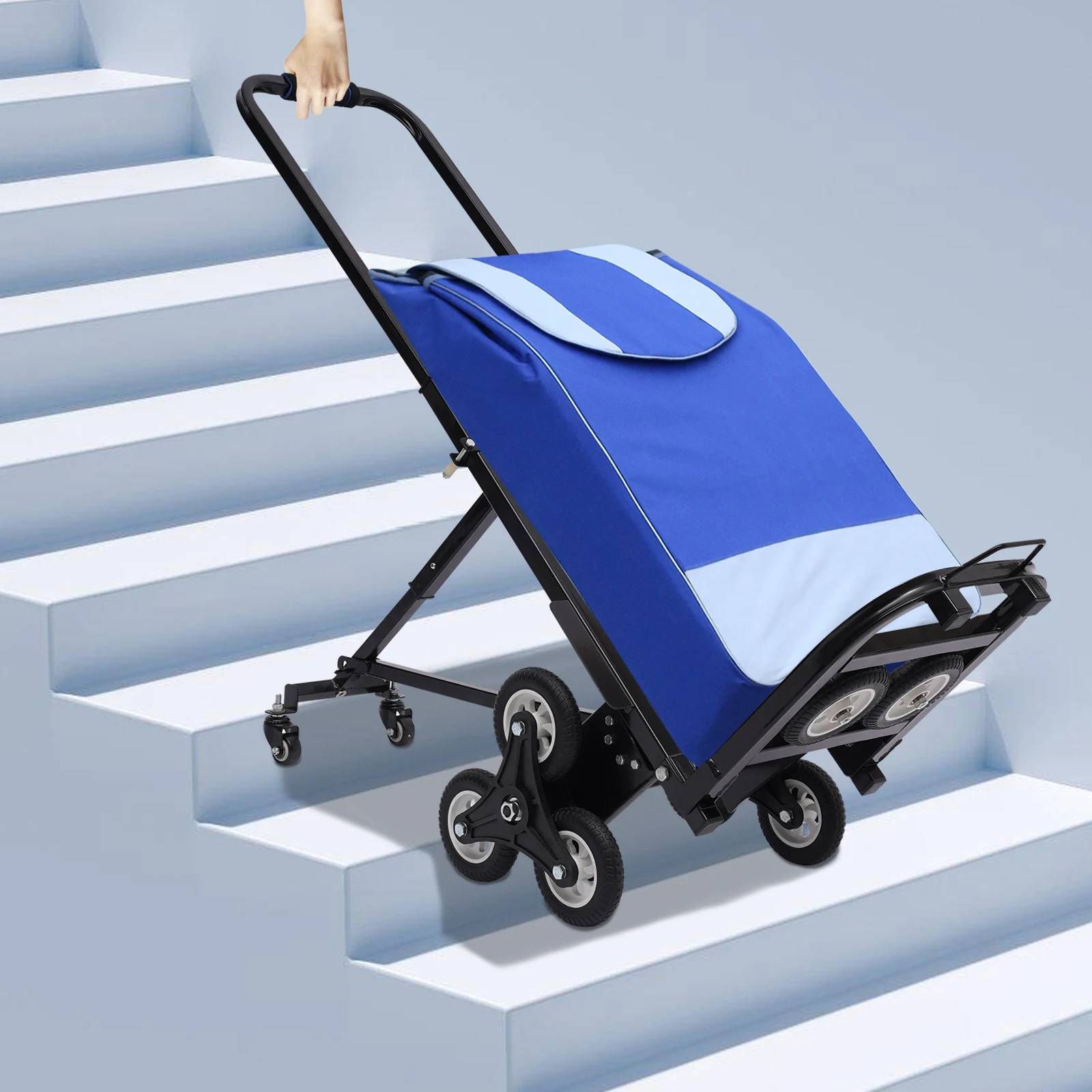 Heavy Duty 150kg/210kg Load Folding Stair Climbing Cart 6+2/6/8+2 Wheels Portable Hand Truck Dolly Adjustable Handle
Heavy Duty 150kg/210kg Load Folding Stair Climbing Cart 6+2/6/8+2 Wheels Portable Hand Truck Dolly Adjustable Handle