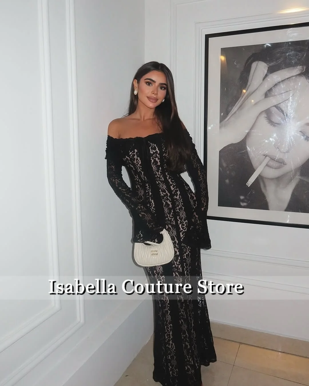 Sexy Black Lace Off Shoulder Evening Dresses Illusion Party Dresses Dubai فساتين سهرة Prom Dresses 2025 Formal Dress Customized
Sexy Black Lace Off Shoulder Evening Dresses Illusion Party Dresses Dubai فساتين سهرة Prom Dresses 2025 Formal Dress Customized