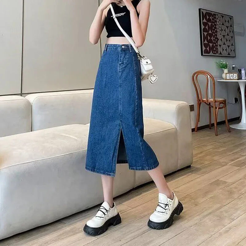 Summer Classic Designer High Waisted Girls Jeans Skirt Lady Chic Slit Jeans Dress Girls Fashion Casual Denim Skirt
Summer Classic Designer High Waisted Girls Jeans Skirt Lady Chic Slit Jeans Dress Girls Fashion Casual Denim Skirt