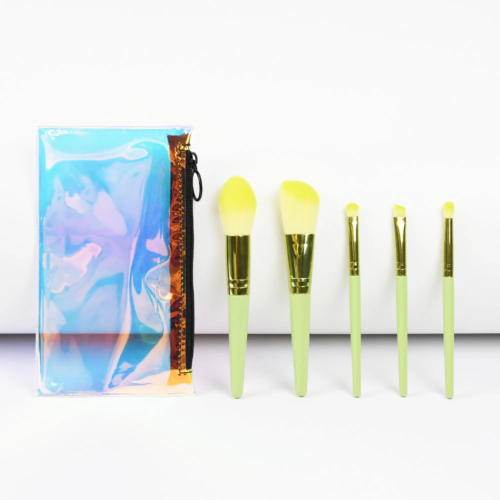 5pcs Portable Green Makeup Brushes Set With Storage Makeup Bag Laser Color Eyeshadow Blush Contour Brushes Cosmetic Beauty Tool
5pcs Portable Green Makeup Brushes Set With Storage Makeup Bag Laser Color Eyeshadow Blush Contour Brushes Cosmetic Beauty Tool