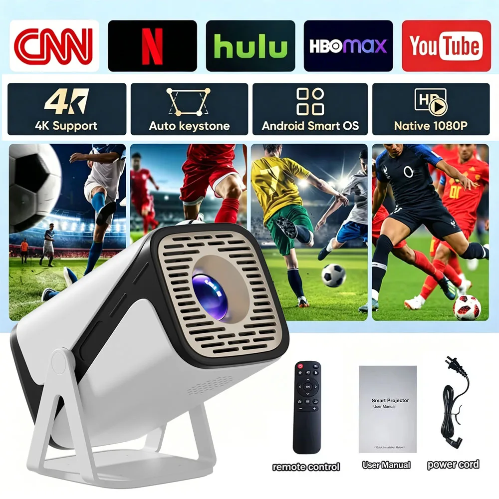 Smart Projector Full HD 1080P Local Resolution Supports 4K Decoding For Home Theater, Camping for Friends Family Holiday Gifts
Smart Projector Full HD 1080P Local Resolution Supports 4K Decoding For Home Theater, Camping for Friends Family Holiday Gifts