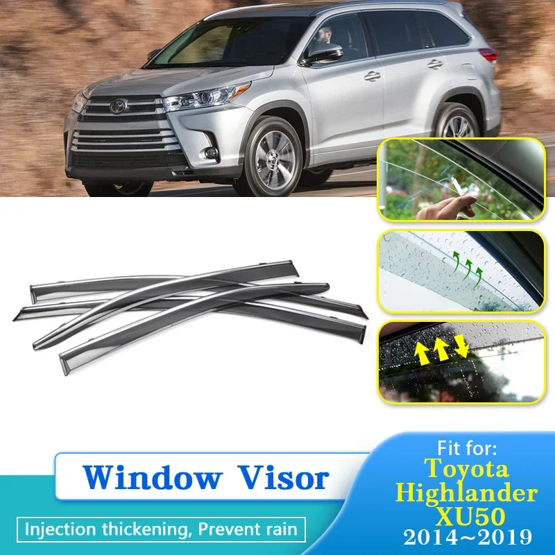 Дефлектор от дождя для Toyota Highlander XU50 2014 ~ 2019 автомобильный оконный козырек, защита от дождя Chuvento Wind 60, 2018 2017 2016
Дефлектор от дождя для Toyota Highlander XU50 2014 ~ 2019 автомобильный оконный козырек, защита от дождя Chuvento Wind 60, 2018 2017 2016