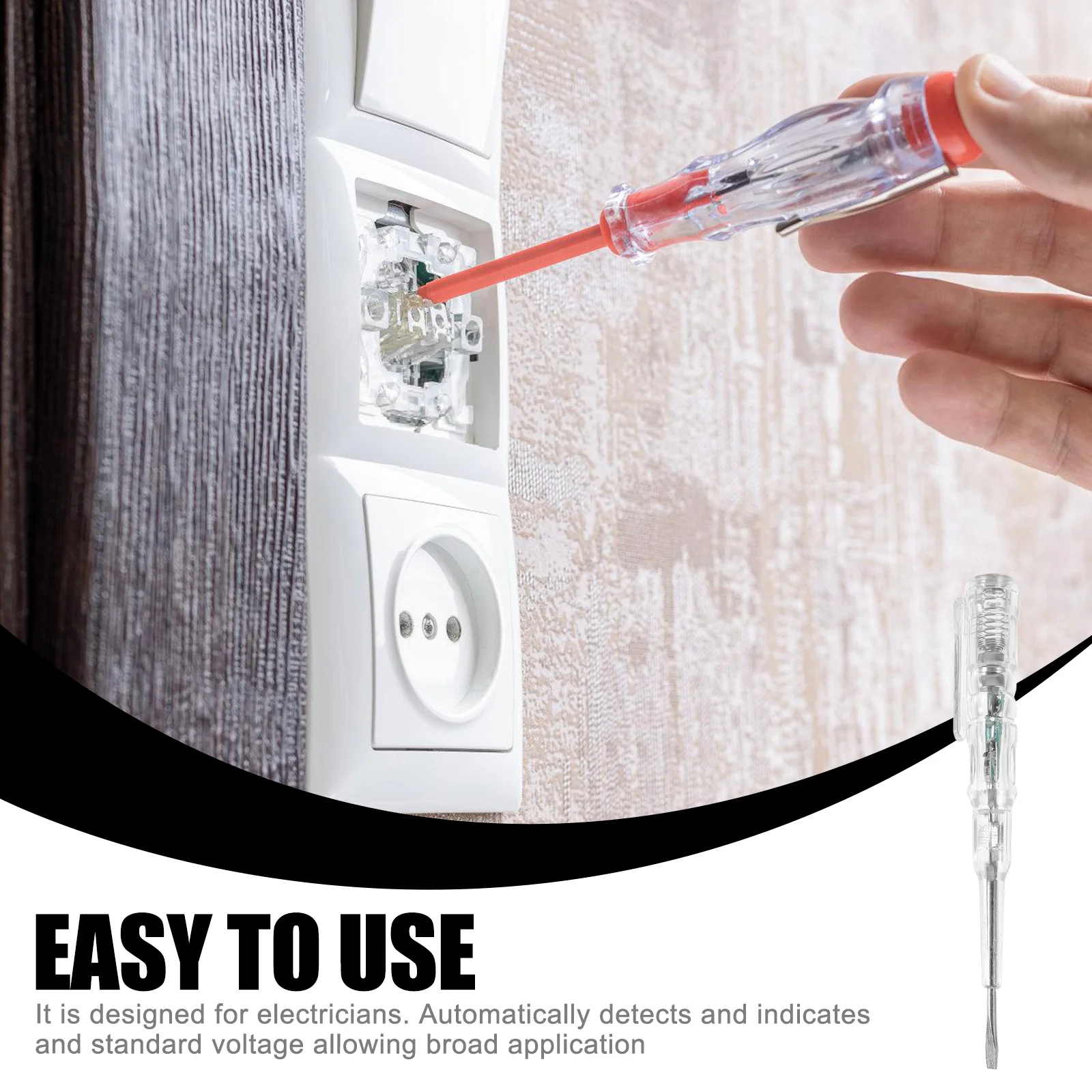 2Pcs Voltage Pen Slotted Screwdriver Circuit Tester for Electrical Cables Outlets Lighting Fixtures Voltage Tester
2Pcs Voltage Pen Slotted Screwdriver Circuit Tester for Electrical Cables Outlets Lighting Fixtures Voltage Tester