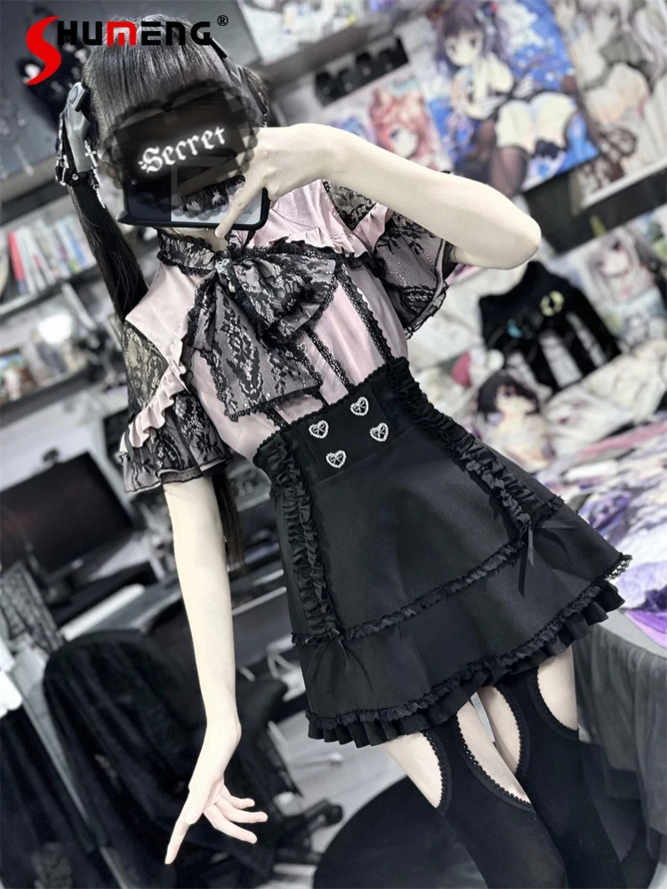 Japanese Mine Style Mass-produced Skirt Ruffles Heart Buckle Bow High Waist Slim A-line Sweet Versatile Mini Skirts Women Summer
Japanese Mine Style Mass-produced Skirt Ruffles Heart Buckle Bow High Waist Slim A-line Sweet Versatile Mini Skirts Women Summer