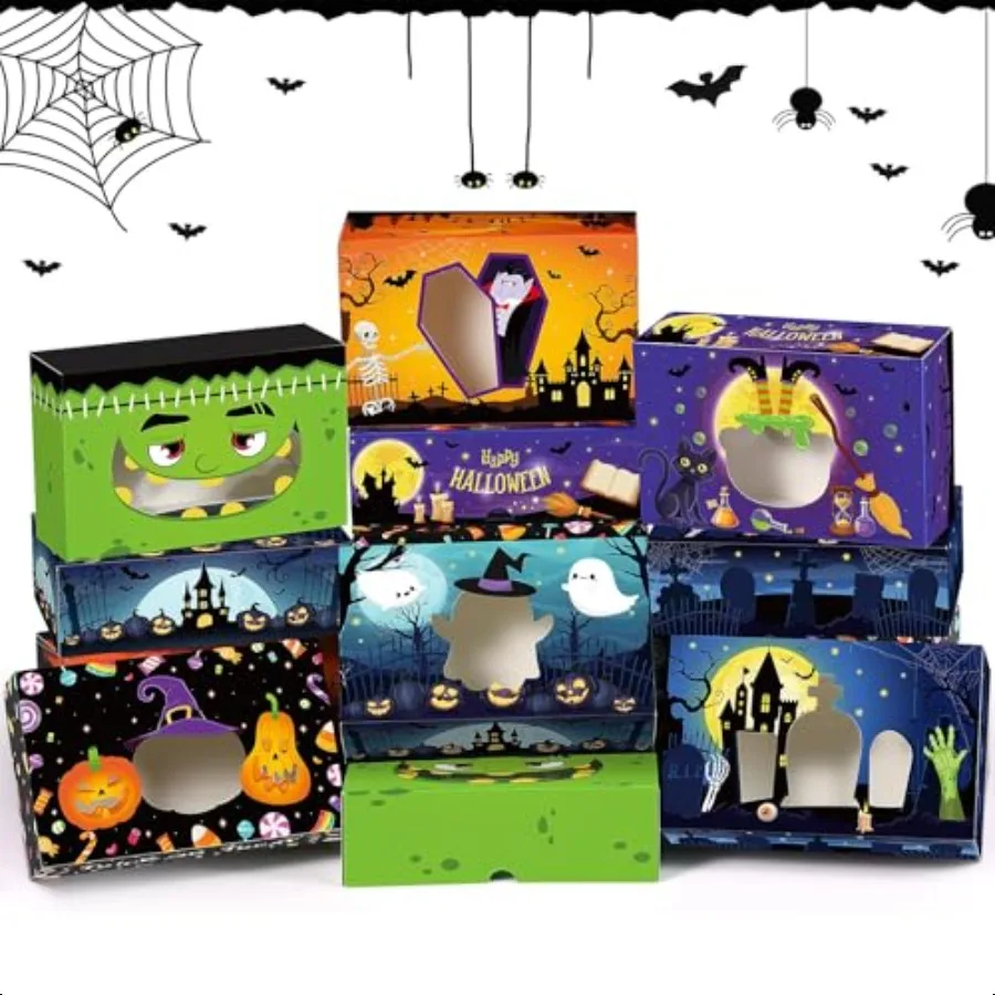 36 Pcs Halloween Boxes with Window 8.7 x 5.5 x 2.8 Inch Halloween Treat Boxes Bulk Cupcake Candy Dert Containers for Bakery Pa
36 Pcs Halloween Boxes with Window 8.7 x 5.5 x 2.8 Inch Halloween Treat Boxes Bulk Cupcake Candy Dert Containers for Bakery Pa